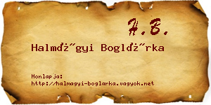 Halmágyi Boglárka névjegykártya