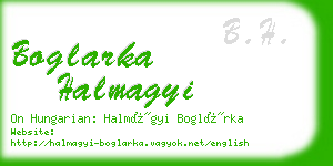 boglarka halmagyi business card